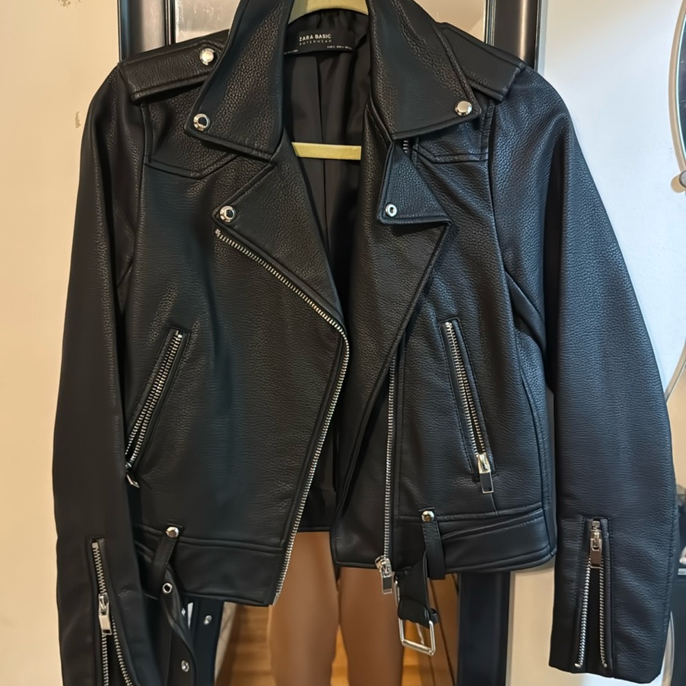 Faux leather jacket